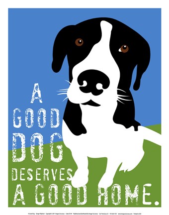 Framed Good Dog Print