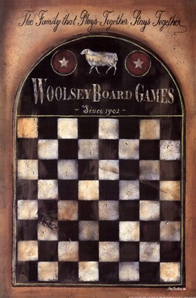 Framed Woolsey Board Game Print