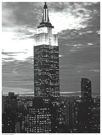 Framed Empire State Evening Print