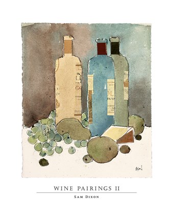 Framed Wine Pairings II Print