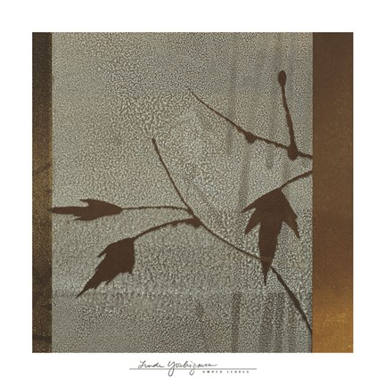 Framed Umber Leaves Print