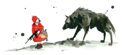Framed Red Riding Hood Print