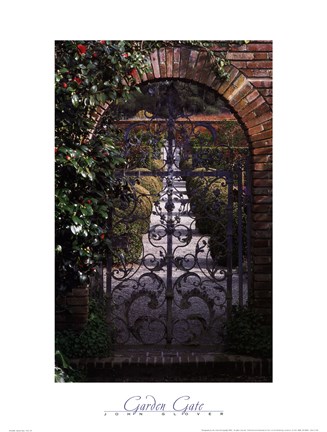 Framed Garden Gate - Filoli, CA Print
