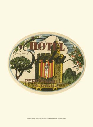 Framed Vintage Travel Label II Print