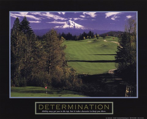 Framed Determination-Golf Print