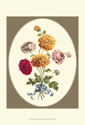 Framed Antique Bouquet III Print