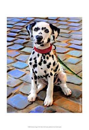 Framed Dalmatian Puppy Print