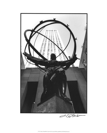 Framed Atlas at Rockefeller Center Print