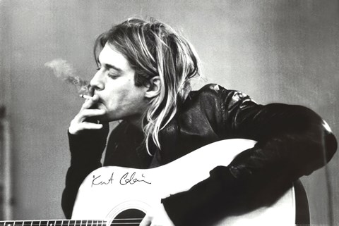 Framed Kurt Cobain - Smoking Print
