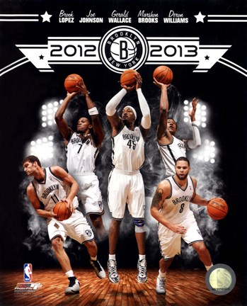 Framed Brooklyn Nets 2012-13 Team Composite Print