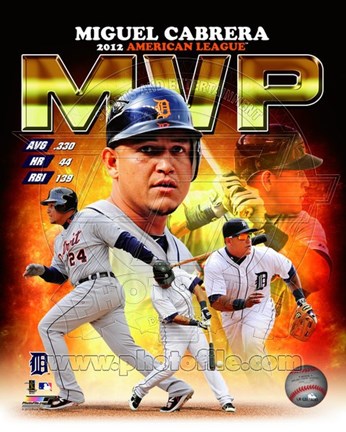 Framed Miguel Cabrera 2012 American League MVP Composite Print