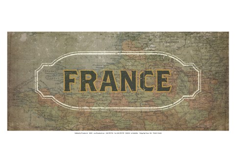 Framed Vintage Sign - France Print