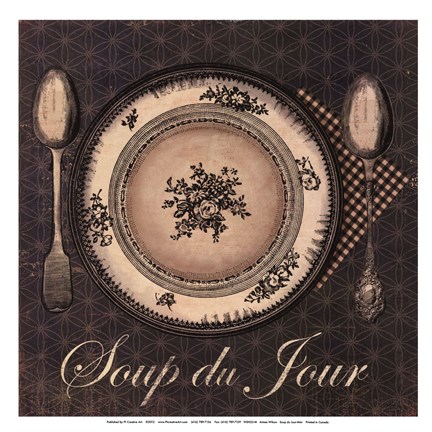 Framed Soup du Jour - mini Print