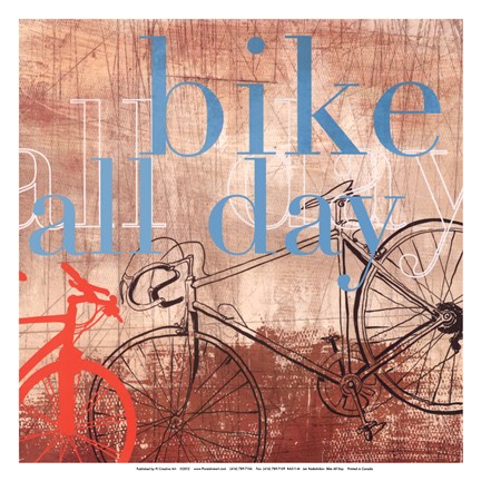 Framed Bike all Day - Mini Print