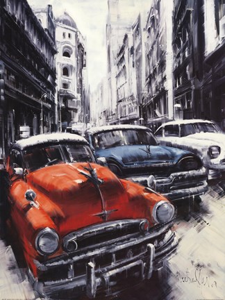 Framed Havana Vintage Classic Cars II Print