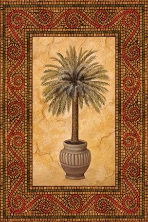 Framed Palm Mosaic II Print