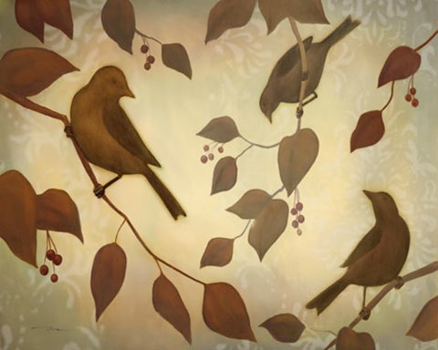 Framed Bird Song I Print