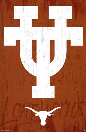 Framed University of Texas - Logo 13 Print