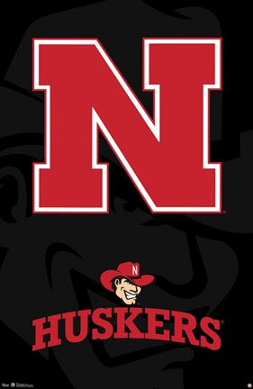 Framed University of Nebraska - Logo 13 Print