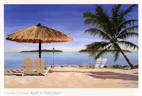 Framed APRIL IN PARADISE I Print