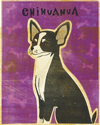 Framed Chihuahua (black and white) Print