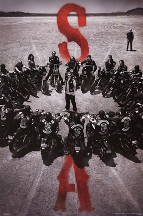 Framed Sons of Anarchy - Bike Circle Print