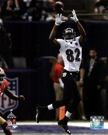 Framed Torrey Smith Super Bowl XLVII Action Print