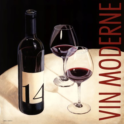 Framed Vin Moderne V Print