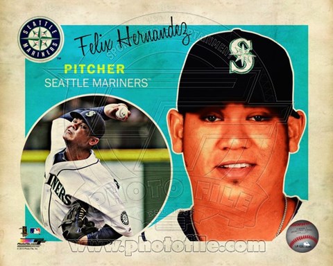 Framed Felix Hernandez 2013 Studio Plus Print