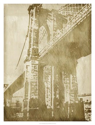 Framed Non-Embellished Bridge Etching I Print