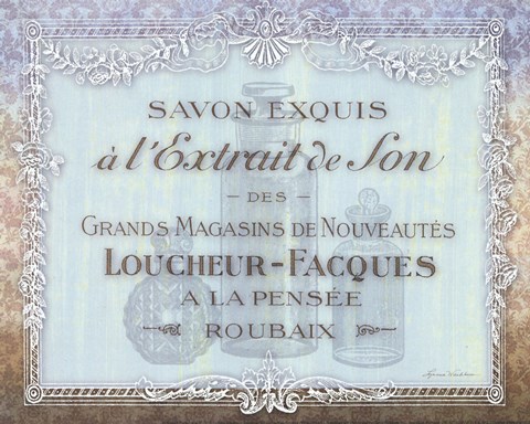 Framed French Soap Label II Print