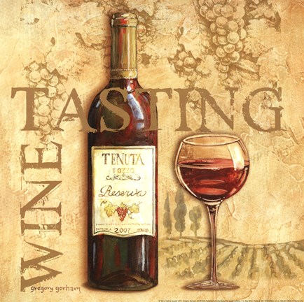 Framed Wine Tasting Square Print