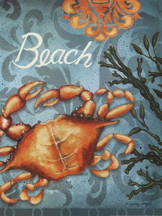Framed Beach Crab Print