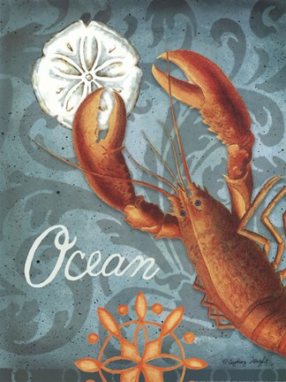 Framed Ocean Lobster Print