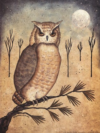 Framed Hoot Owl Print