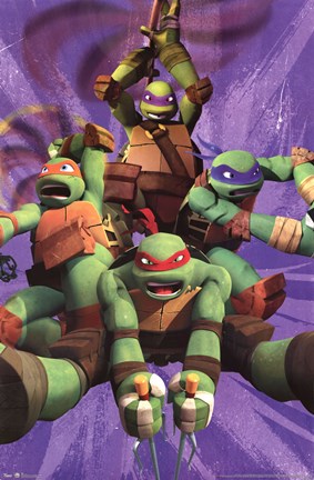 Framed Teenage Mutant Ninja Turtles - Team Print