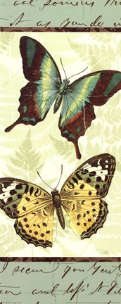 Framed Butterfly Patchwork I Print