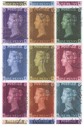 Framed Stamp Collection Print