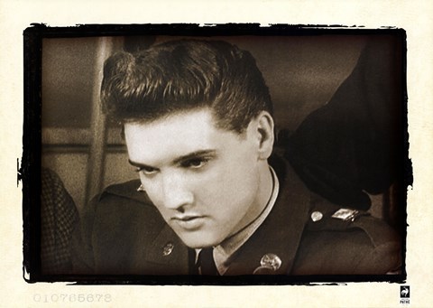 Framed Elvis Quits U.S. Army, 1960 Print
