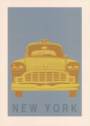 Framed New York - Cab Print