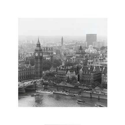 Framed City Of Westminster From The South Bank Of The Thames, 1963 Print