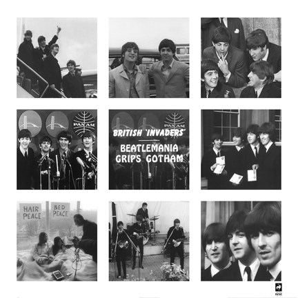 Framed Beatlemania Grips Gotham Print