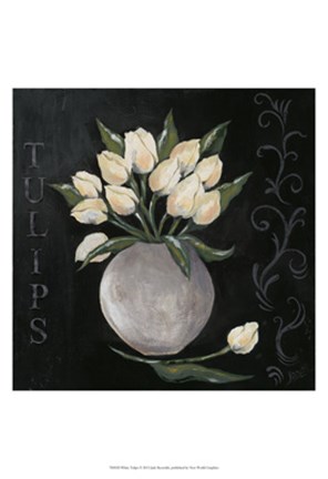 Framed White Tulips Print