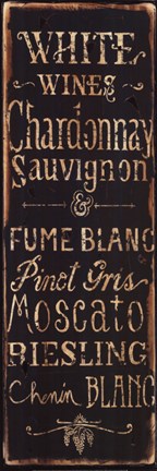 Framed White Wines Print