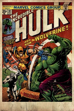 Framed Hulk &amp; Wolverine Print
