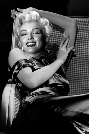 Framed Marilyn Monroe - Reclining Print