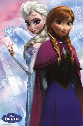 Framed Frozen - Anna &amp; Snow Queen Elsa Print