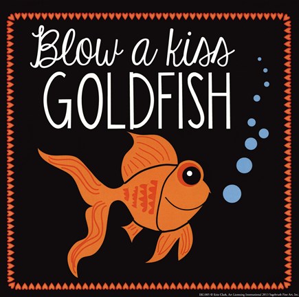 Framed Blow a Kiss Goldfish Print