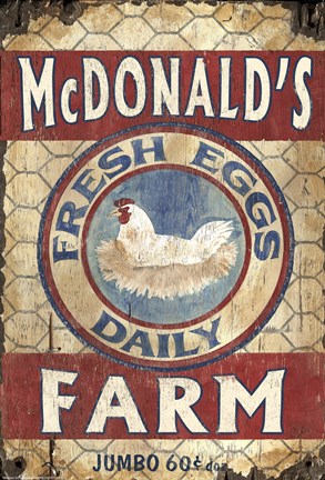 Framed Egg Farm Print