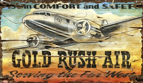 Framed Gold Rush Air Print